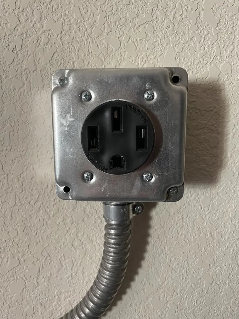 NEMA 14-50 outlet installed for Smart Home Electrical in Ketchum